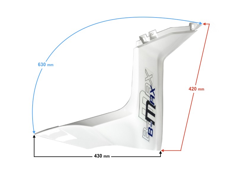 front left cover, white for B-Max scooter