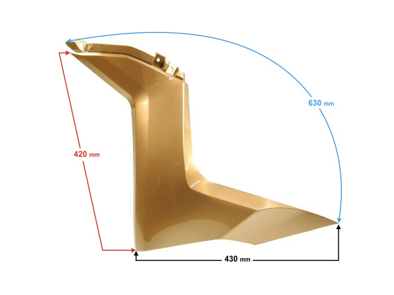 front right cover, gold for B-Max scooter