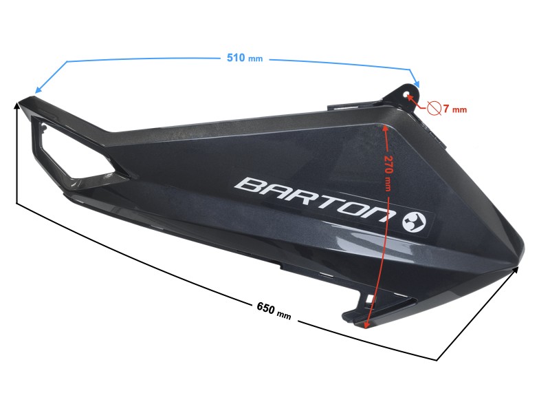 Left headlamp cover, graphite for B-Max scooter