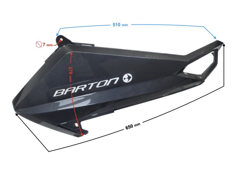 Right headlamp cover, graphite for B-Max scooter