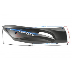 Right threshold cover, black-blue for Falcon 125 2 scooter