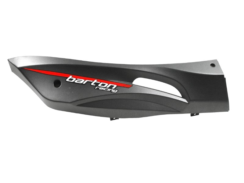 Right threshold cover, black-red for Falcon 125 2 scooter