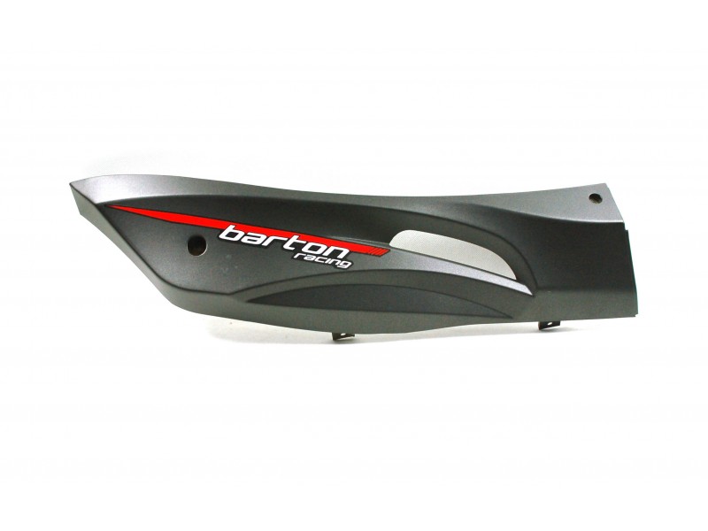 Right threshold cover, black-red for Falcon 125 2 scooter