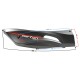 Right threshold cover, black-red for Falcon 125 2 scooter