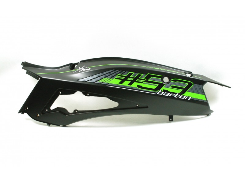 Rear left cover , black-green for Falcon 2 scooter