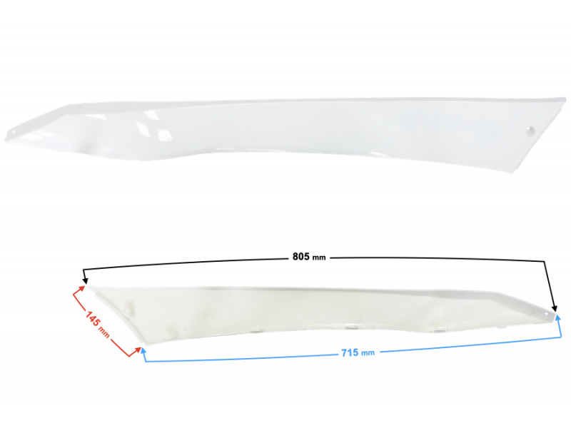 Sill Cover left white ENERGY 2.0