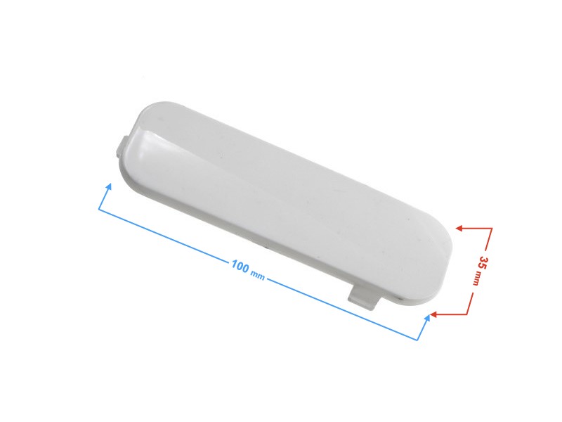 Shock absorber cover decor, left, white for E-Max scooter