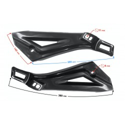 Footrest covers, black for Fighter 2