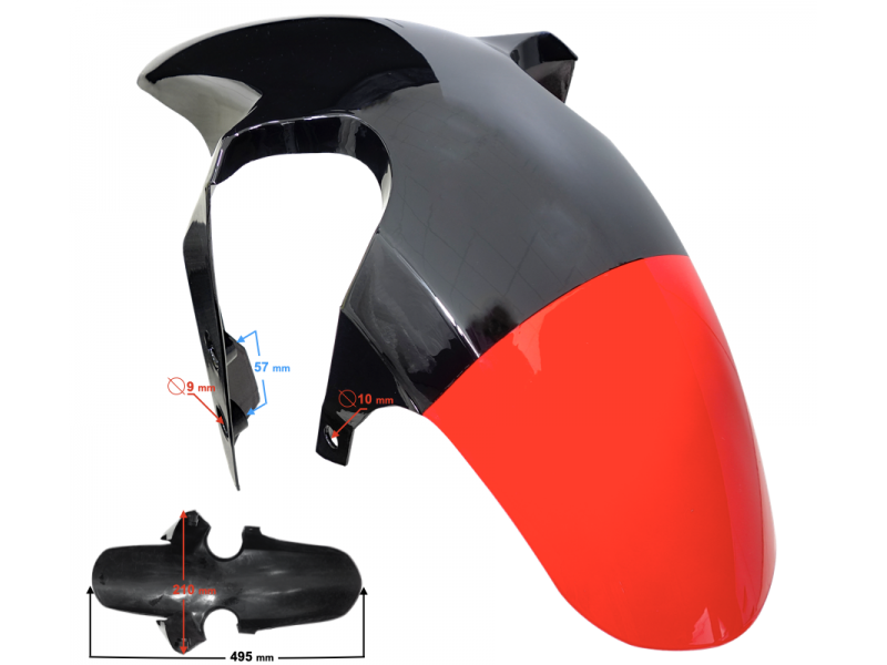 Housing - front fender black-red GT 125