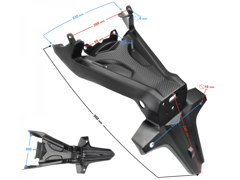 Cover: fender, rear, front part GT 125