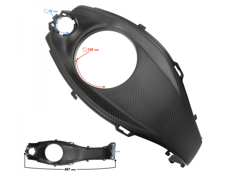 Upper central fuel tank housing GT 125