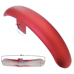 Front fender cover, red for Cafe Racer motorcycle