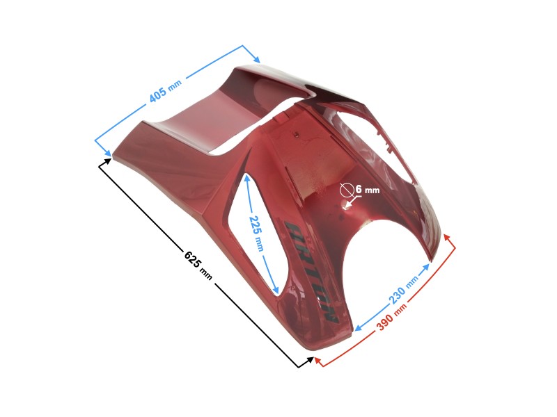 Front cover , red Tres scooter