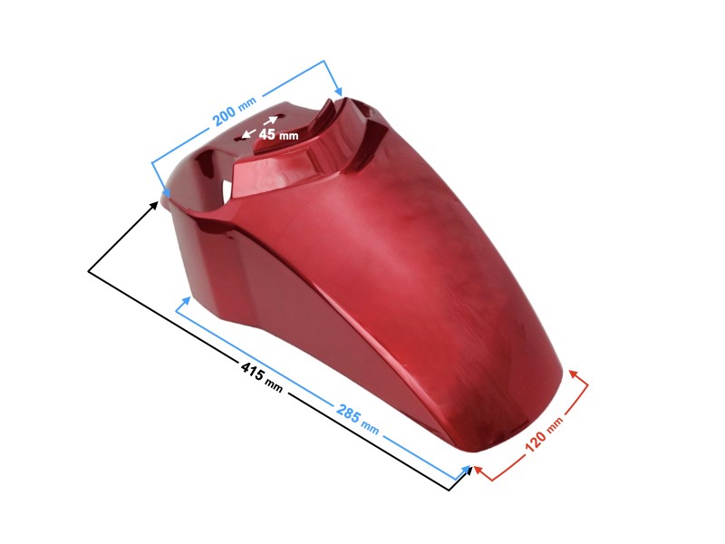 Front fender cover, red Tres scooter