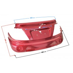 Rear cover red Tres scooter