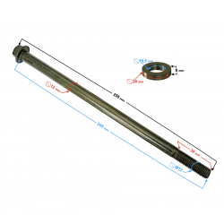 Front wheel axle for Hyper 125 motorcycle