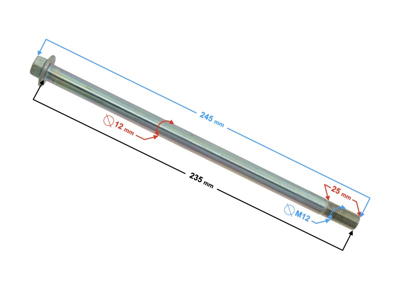 Front wheel axle for E Energy scooter