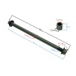 Front wheel axle for Cafe Racer motorcycle