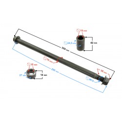 Rear wheel axle for for FR 2 moped Rear wheel axle for for FR 2 moped