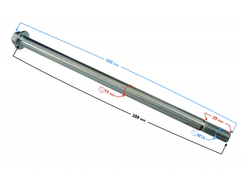 Rear wheel axle for Classic 125 Euro 4 motorcycle