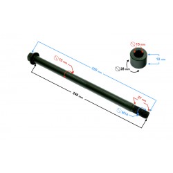 Rear wheel axle for Cafe Racer motorcycle