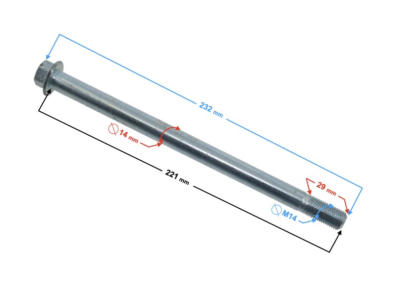 Rocker axle for Classic 125 motorcycle