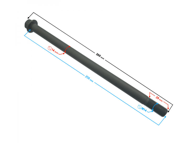 Swing arm axle for Hyoer 125