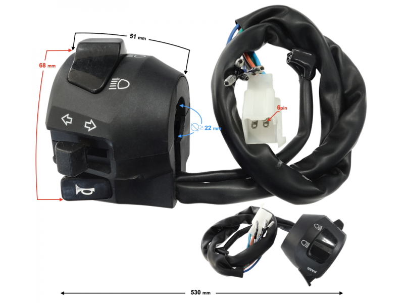 Combined switch, left for FR 2 moped Combined switch, left for FR 2 moped