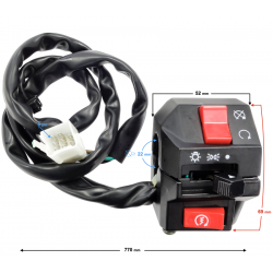 Combined switch, right for Hyper 125 motorcycle
