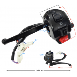 Combined switches, left for 21 2 scooter