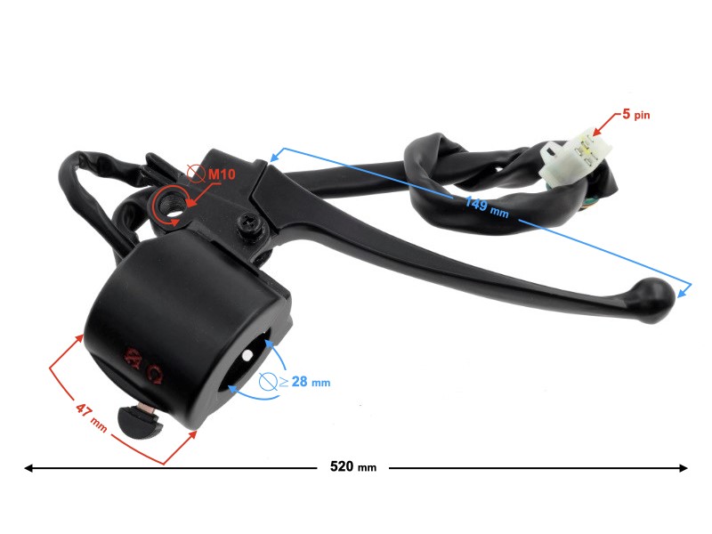 Combined switches, right for Ranger Classic E4 moped