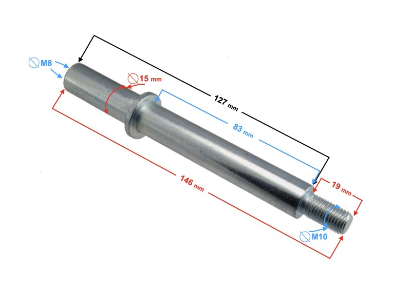 Side stand support axle Travel 125