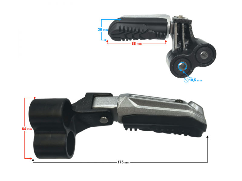 Front right footrest for Blade 125 motorcycle
