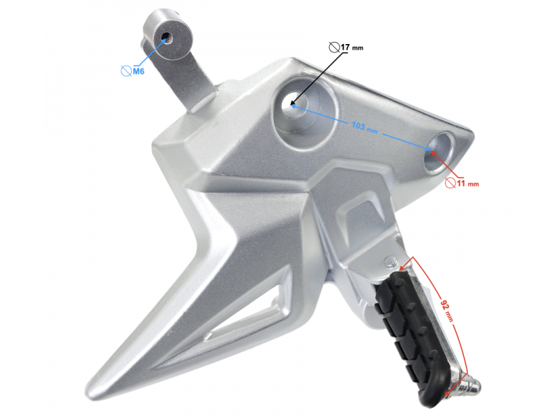 Front right footrest GT 125