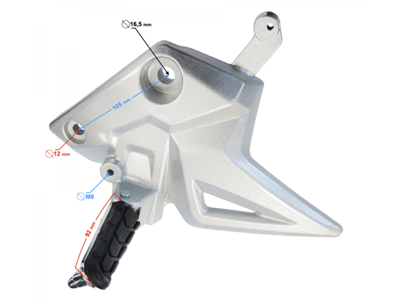 Front left footrest GT 125 Front left footrest GT 125