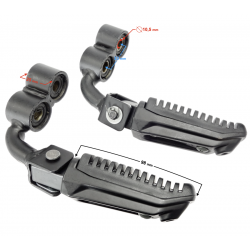 Front footrests for Cafe Racer motorcycle