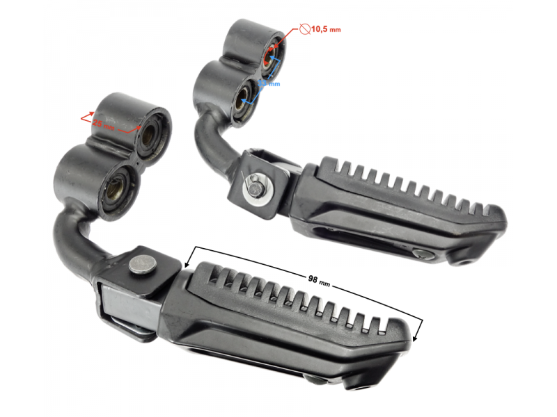 Front footrests for Cafe Racer motorcycle