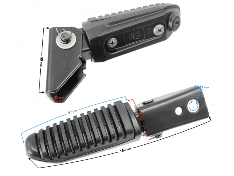 Rear footrests for Cafe Racer motorcycle