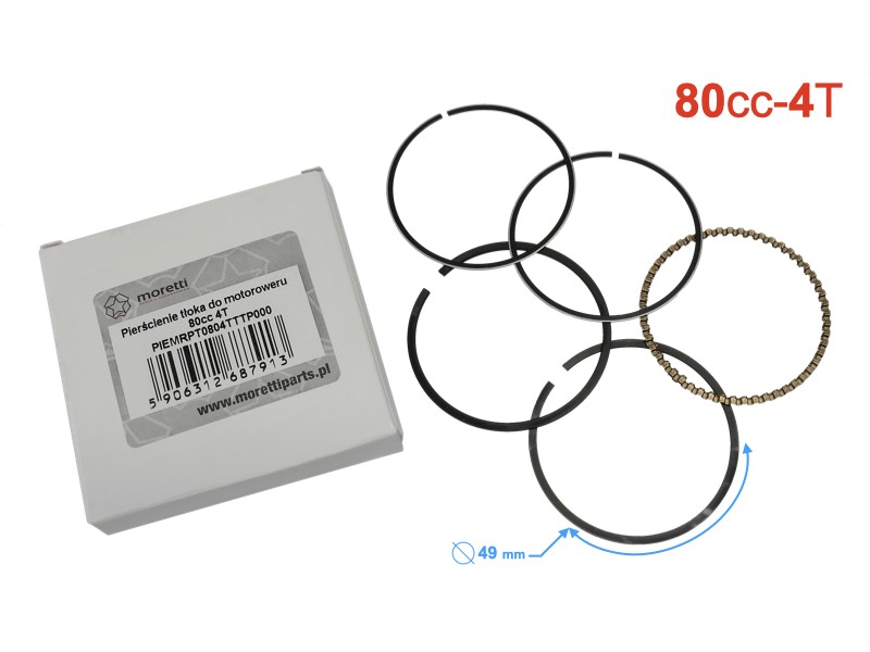 Piston rings for 80cc 4T moped