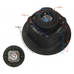 Rear wheel hub for Classic 125 motorcycle