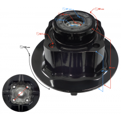 Rear wheel hub for Fighter 2 moped