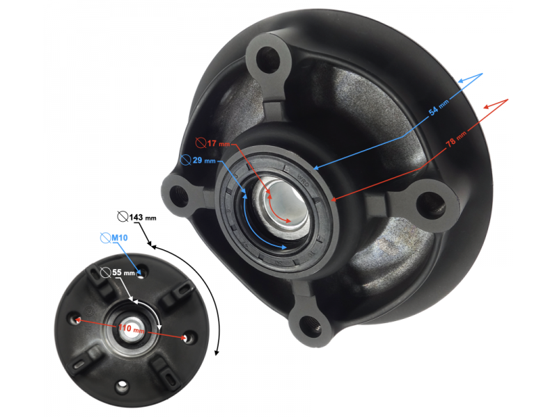 GT 125 rear wheel hub