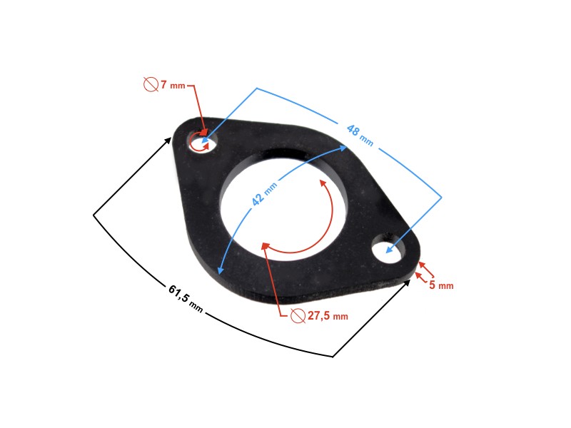 Carburetor washer for Classic 125 motorcycle, diameter 27.30 mm