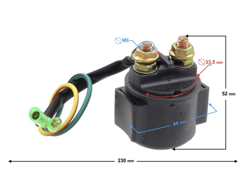 Starter relay for Huragan 5 scooter