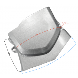 Engine cover - silver sprockets for Fighter 2 moped