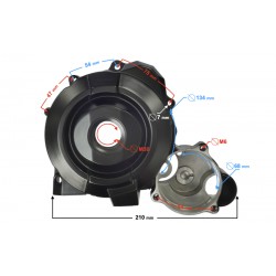 Left crankcase cover for Classic 125 motorcycle