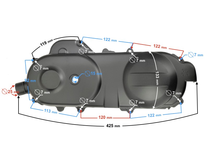 Engine drive cover 400 for 21 50cc scooter
