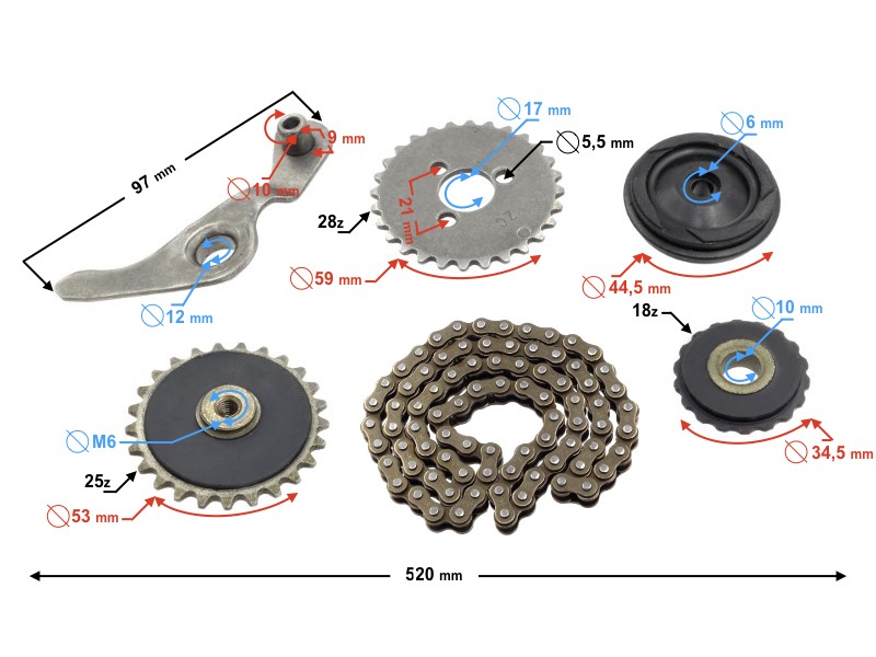 Timing gear for Sprint 1 moped