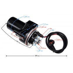 Starter for 50cc moped, 12/22 teeth, black