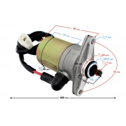 Starter Moretti for 4T 50cc scooter, 10 teeth